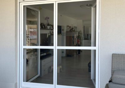 Doppelflügelige Fliegengitterpendeltüre für eine Penthousewohnung in Nürnberg Nord